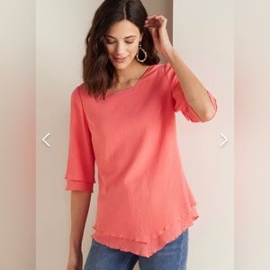 NWT| Women’s Tunic| Sunset Coral| Size Large